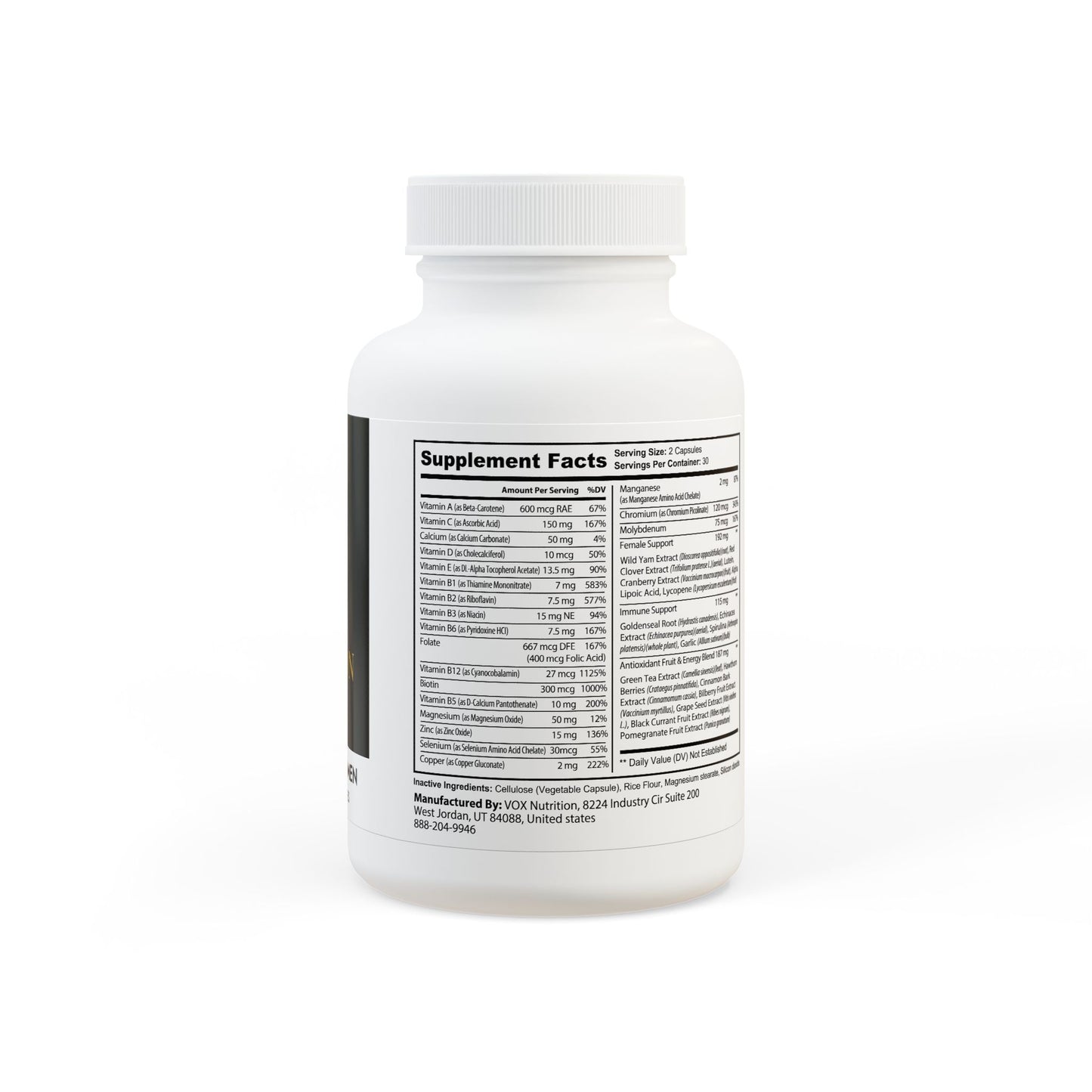 Multivitamin for Women Supplement (60 Capsules)