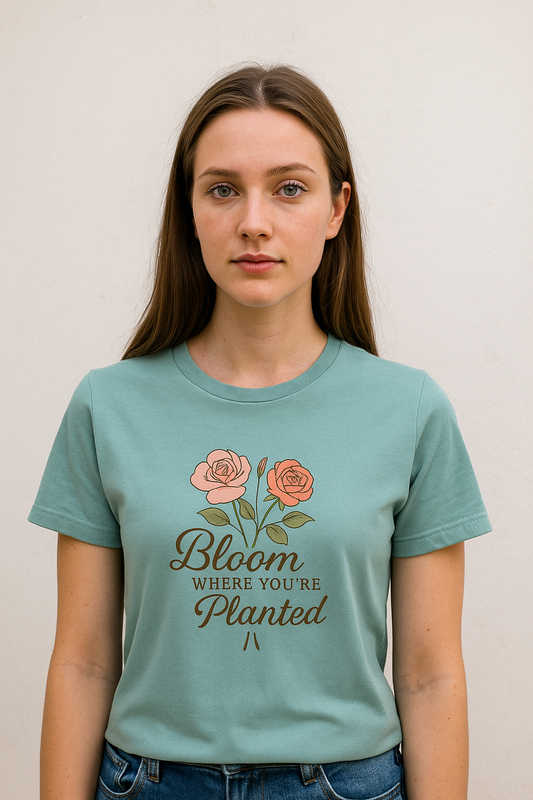 Women's Bloom where you are planted T-Shirt